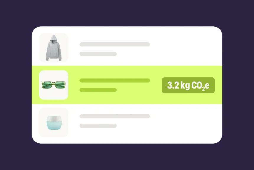 Track your estimated CO₂e footprint